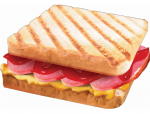 Сэндвич-тост Ветчина c cыром моцарелла и салатами