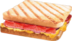 Сэндвич-тост Лосось с сыром чедр и свежими салатами